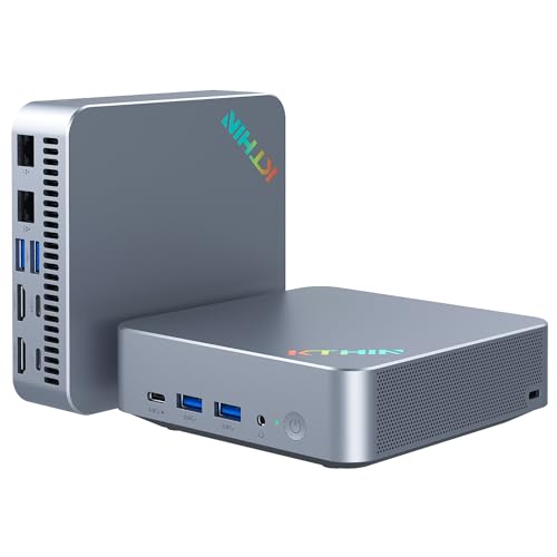 KTHIN Mini PC de 13ª generación Core i5-1340P (hasta 4.6 GHz), 16 GB DDR5 RAM 512 GB SSD Mini computadora de escritorio, doble LAN/triple pantalla/USB 4.0/WiFi 6/BT5.2/montaje VESA, micro PC para