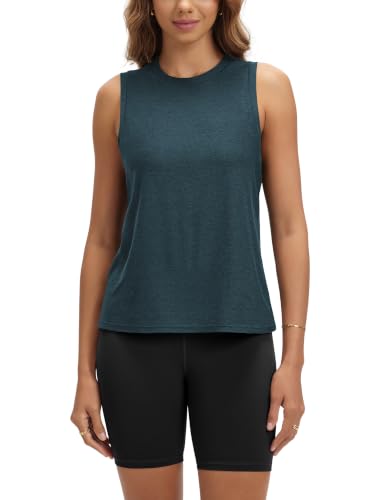 Image of ODODOS Women's Performance Tank Ultra Soft odSTRATUM Tech Sleeveless Tee Shirts High Crew Neck Pullover Top