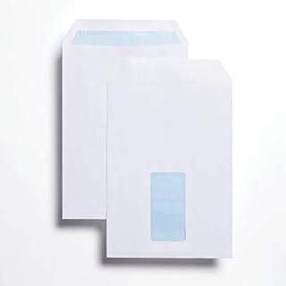 C5 229 x 162 mm White Window Envelopes Self Seal Pocket (Pack of 500) Indigo®