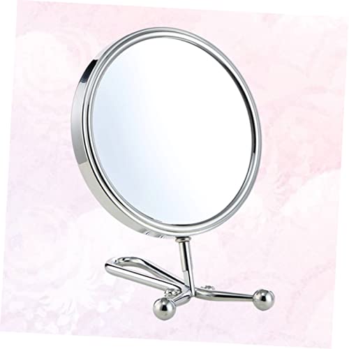 Espejo cosmético giratorio doble cara para maquillaje miniatura 4