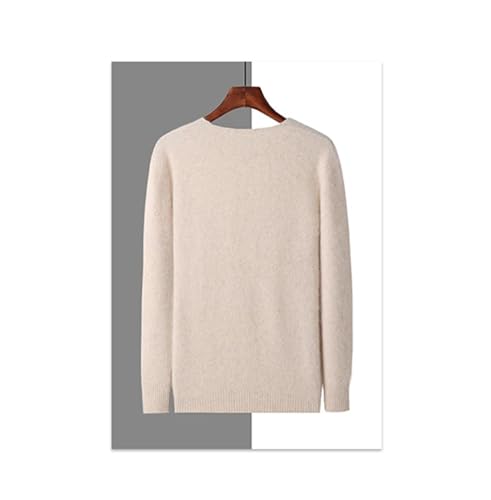 SaoBiiu Men's Wool Sweater Loose V-Neck Casual Business Bottom Sweater3