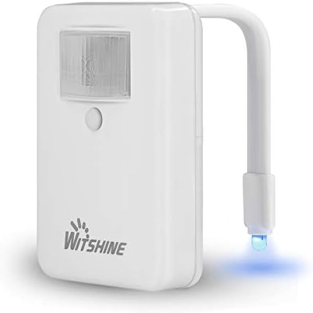 Witshine Toilet Night Light, LED Color Soft Changing Bowl Nightlight with Dusk to Dawn Motion Activated Sensor, Fun Bathroom Accessory Cool Gadget for Home Decor & Stocking Stuffer