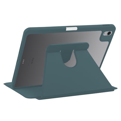 Image of Arctic Fox Smart Folio Rotating Cover Case for iPad Air 11 inch M3 /M2 2025 /2024, iPad Air 5th /4th Gen Case 10.9 Inch, 360 Degree Rotation Protective Stand Cover Clear Back (Green)