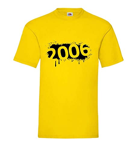 T-shirt jaune pour homme en taille XXXL vintage 2006