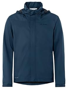 VAUDE Herren 2-Lagen Fahrrad- Regenjacke Escape Bike Light Jacket, leicht, wasserdicht, winddicht und atmungsaktiv, dark sea uni, XL