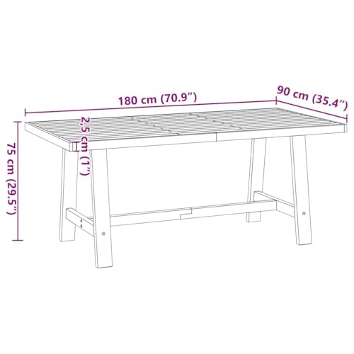 Table à manger 180 x 90 cm peu encombrant, pin massif de qualité - 3