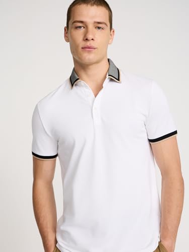 Express Men’s Luxe Pique Polo – Short Sleeve Piped Collar, Soft Cotton-Blend4