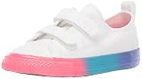 Converse Baby Infant Chuck Taylor All Star 2V Rainbow Midsole Low Top Sneaker, White/Racer Pink/Blac
