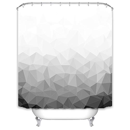 Rideau de douche polyester doublure baignoire imperméable anti-moisissure avec crochets