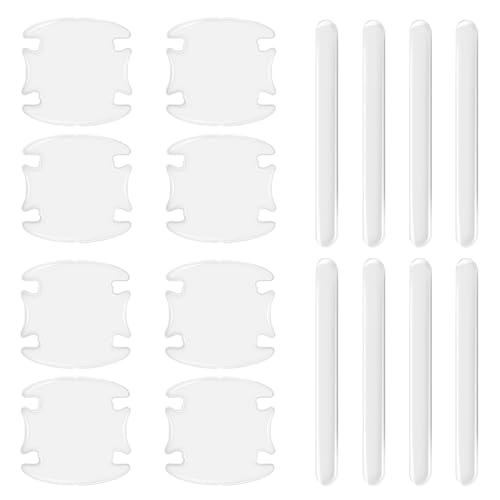 16PCS Car Door Handle Cup Scratch Protector Set, Waterproof Car Door Bowl Sticker Protector Film, Anti-Scratch Car Paint Cover Guard Pad Universal for Most Cars, SUVs (Transparent)