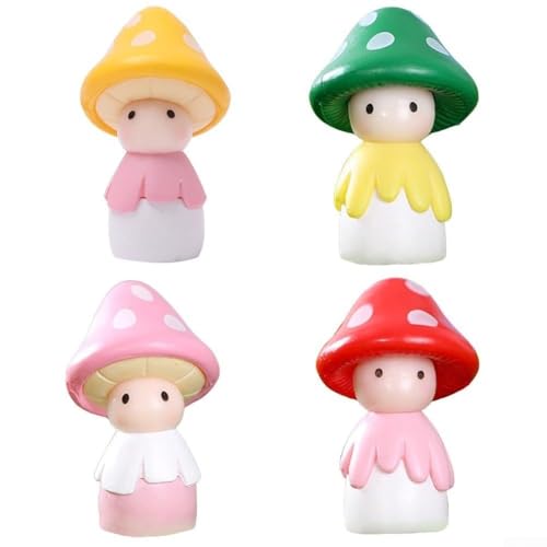 Bebykilemi Pilzpuppen Miniaturgarten Mooslandschaft Ornament Dekoration DIY Supplies, 12 Stück Harz...