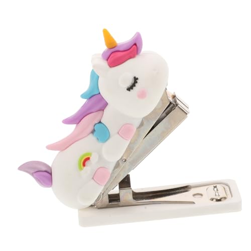 OSALADI Grapadora de Unicornio Engrapadora Portátil para Oficina y Escuela Accesorio de Papelería Bonito y Práctico Grapadora de Escritorio para Niñas y Estudiantes