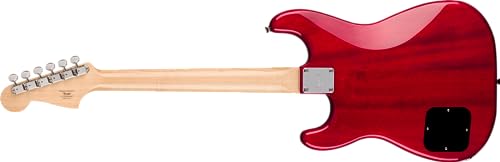 Squier Paranormal Stratosonic (Crimson Red Transparent) – Guitare Électrique - Les Beatles, Paul McCartney, John Lennon, RIngo Starr, George Harrison Squier Paranormal Stratosonic (Crimson Red Transparent) - Guitare Électrique – Image 3