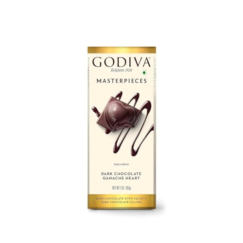 Godiva Chocolatier Masterpieces Dark Ganache Heart, 86g (Pack of 1)