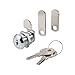 Cabinet Cam Locks Keyed Alike, 5/8” Cylinder Cam Locks for Tool Box RV Compartment Mailbox Vending Machine Drawer File Cabinet, Fits 3/8” Max Panel Thickness, Chrome Finish with 3 Cams and 2 Keys