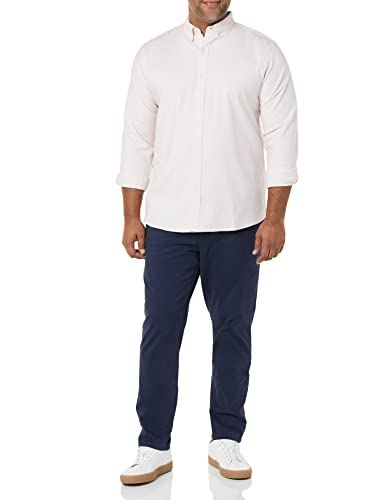 Amazon Essentials Men's Oxford Shirt, Slim-Fit Stretch, Long-Sleeve, Button Up, Pale Pink, X-Large - image 3