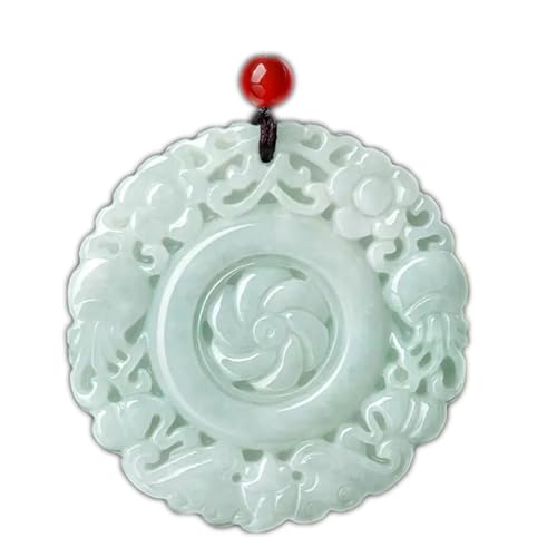 Pendentif en fleur de jadéite naturelle véritable et collier d'exception