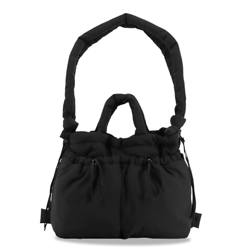 Bolso tote acolchado tipo puffer para mujer miniatura 1