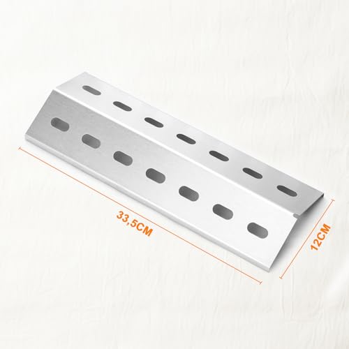 33,5 x 12cm Edelstahl Brennerabdeckung für Enders San Diego 3, Enders San Diego Evo,Brennerabdeckung Heizplatte für Mr.Gardener Vancouver 3，Flammenverteiler Hitzeschild Zubehör,3 Stück