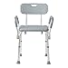 Medline Shower Chair with Backrest and Padded Armrests - 350 lb. capacity, Bath Bench, Seat, Stool for Independent Adult, Seniors, Elderly & Disabled Patients