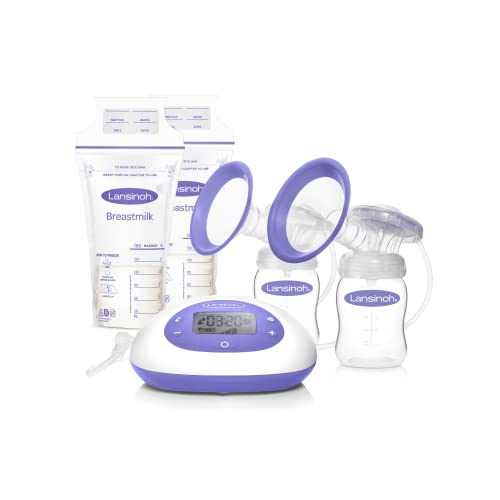 Image of Lansinoh Signature Pro Double Electric Breast Pump with 200 Lansinoh Breastmilk Storage Bags