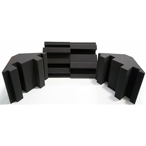 4x Pro-coustix Ultraflex Bass Traps 300mm Traps With Deep Bass Control Technology High Desnity, Fire Retardant, Dark Grey Cover