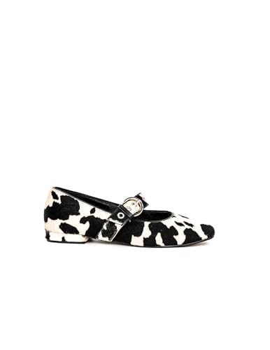 SALT&SUGAR Lizzie - Zapato Plano de Piel, Negro, Talla 35, Suela Neolite, Tacón 1,2 cm (Vaca, Sistema Tallas Calzado EU, Adulto, Números, Mediano, 41)