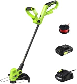 Cordless String Trimmer - SnapFresh Battery Operated LawnTrimmer, 20V Line String Trimmer with Battery & Charger for Adjustable Angle Cutting, Lightweight String Trimmer / Edger in Garden & Outdoor
