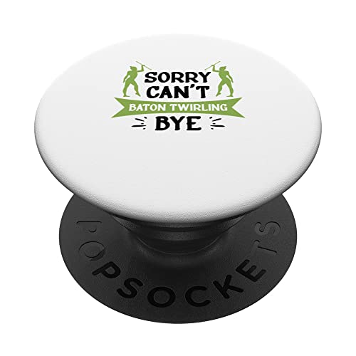 Majorette Twirler Baton Twirling PopSockets Swappable PopGrip, Black