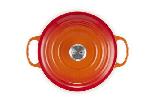Image of Le Creuset Enameled Cast Iron Signature Deep Round Oven, 6.5 qt., Flame