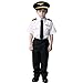 SCYPRUTH Airline Pilot Costume for Kids Captain Pilot Uniform for Career Day Halloween Dress Up Birthday Gifts