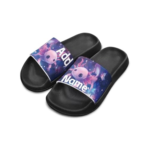 Image of Unisex Slides for Girls Boys Comfortable Slippers Slides Non-slip Shower Shoes House Fashion Thick for Indoor & Outdoor Gifts
