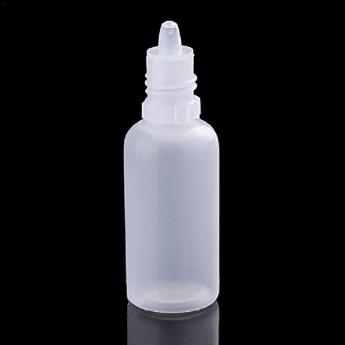 Millster white eye contacts eye drops -White 15ml Plastic Bottle Eye Drops Contact Lens Storage Bottle- Environmentally Friendly Safe Leak-proof Travel Bottle With Anti-theft Cover