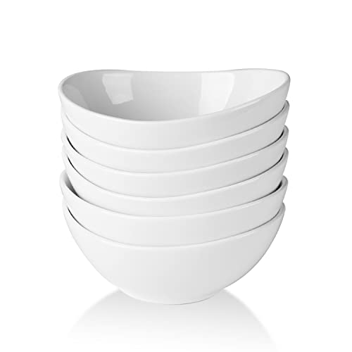 Amhomel AM-INGOTSIBOWL-8OZ-WHITE-6 Porcelain Bowls, 8 Ounce cover