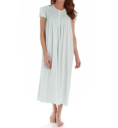 P-Jamas Women's Daisy Daisy Smocked Cap Sleeve Nightgown3