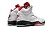 Jordan Mens Air 5 Retro DA1911 102 Fire Red Silver Tongue 2020 - Size 8