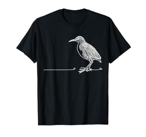 Photo de Line Art Rail à bandes polies pour oiseaux et ornithologues T-Shirt