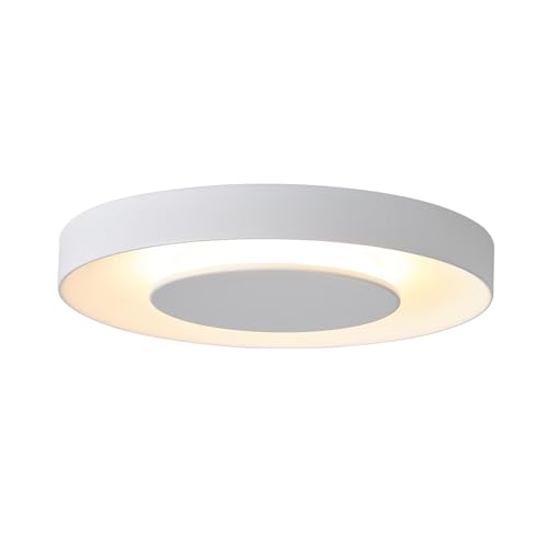 Lumpure Quebec LED Flush Mount, Matte White - 5712-824RC-WH-CCT