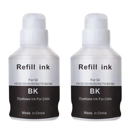 GI-70 Pack of 2 (2 Black) Ink for use Compatible in Canon PIXMA GM2070/GM4070/G5070/G6070 Printers-Black (135ML)(2 Black)
