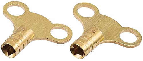 Lot de 2 clés de purge de radiateur - 5 mm - Pour purge et ventilation - En laiton massif Cover