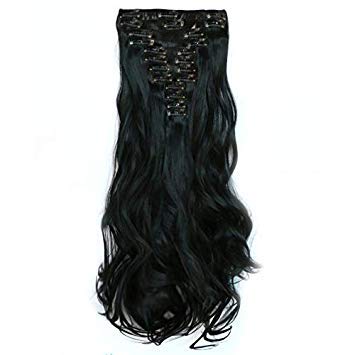 GIMEFIVE Beautiful soft fluffy 12pcs long curly Hair Extension 60cm wig for women-GF-014