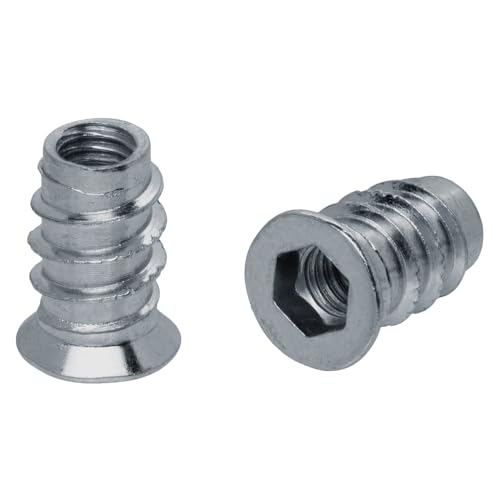 FTVOGUE 50 dadi M4 x 8 mm in lega di zinco, inserto filettato, dadi da
