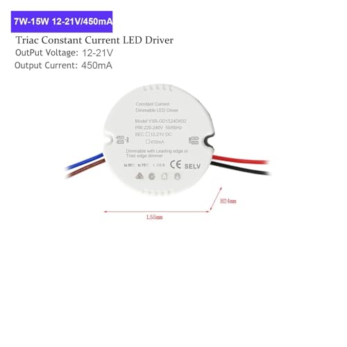Controlador de atenuación tiristor LED triac para regular focos empotrables de 150mA 3