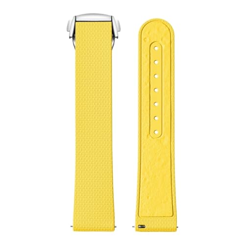 Omega X Swatch MoonSwatch 20mm FKM NCbN[X Y fB[X jo[TpvohANZT[ɑΉ(Yellow-Silver buckle)