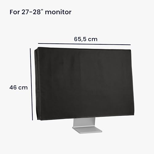 kwmobile Schutzhülle kompatibel mit 27-28\ Monitor - Hülle PC Bildschirm - Computer Cover Case - Schwarz