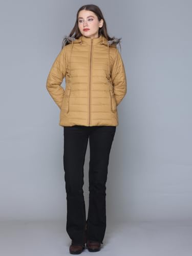 Image of RARE TIMES Women's Stylish Solid Full Sleeves Jacket | Winter Wear Quilted Jacket for Travelling | Regulaer Fit Puffer Jacket For Women