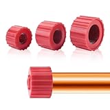 NIIIYTYB 3 Pieces Copper Pipe Cleaner Set Tube Cleaning Brushes for 1/2 Inch 3/4 Inch 1 Inch Handy Plumber Tools Metal Copper Pipe Cleaner Brush for Master Plumbing Maintenance(Red)