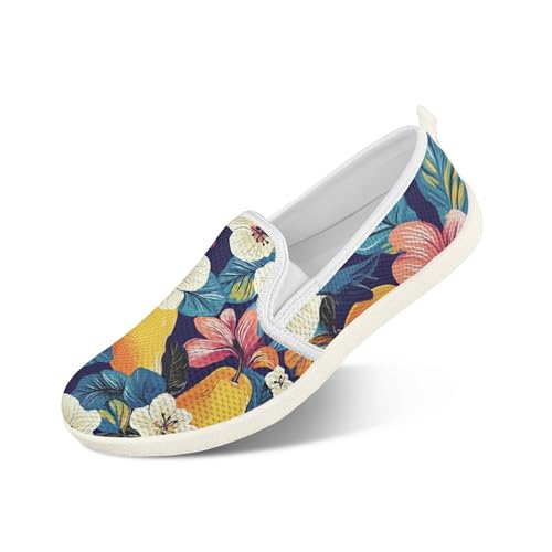 Modysero Comfortable Wide Toe Slip On Loafers Shoes for Women Mesh Flats Shoes Fashion Lightweight Walking Sneakers