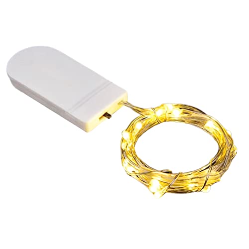 Guirnalda de luces para árbol de Navidad, guirnalda de Navidad con luces, árboles de Navidad, luces de hadas que funcionan con pilas, cadena de luces de alambre de cobre de 1 m para centro de mesa de