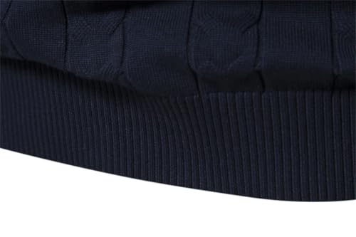 Men's Winter Cotton Sweater - Warm Zipper Ethnic Patterns Casual Knit Pullover 6